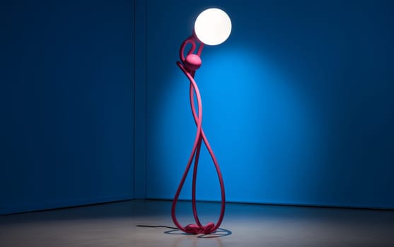 Designer Furniture Idea - Maximalist Art style Pink Floor Lamp.