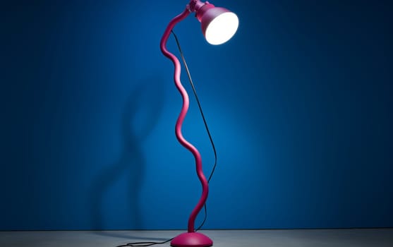 Designer Furniture Idea - Maximalist Art style Pink Floor Lamp.