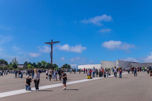 Fatima, Portugal - April 30, 2023: Church ceremonies related to the apparitions of Our Lady of Fatima, Portugal