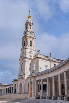 Fatima, Santarem, Portugal - June 6, 2023: view of the Sanctuary of Our Lady of Fatima (Nossa Senhora do Rorario de Fatima) and the basilica