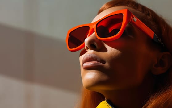 Happy black woman, beauty and fashion sunglasses, retro and cool vintage look.