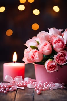 Faith, hope, love and Valentine's Day background. AI generativ.