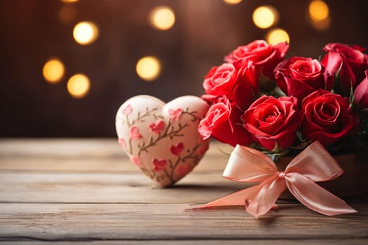 Faith, hope, love and Valentine's Day background. AI generativ.
