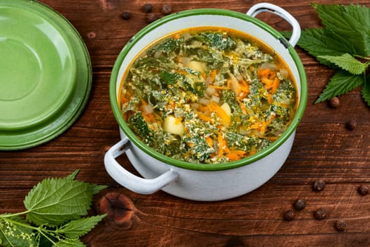 Nettle soup made from young of nettles
