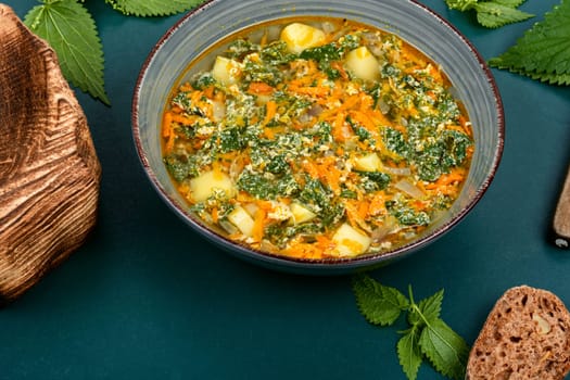Nettle soup made from young of nettles