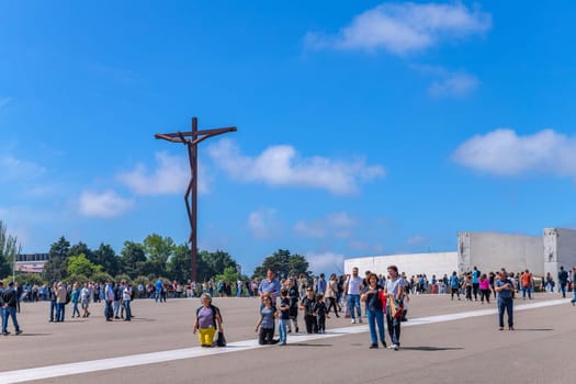 Fatima, Portugal - April 30, 2023: Church ceremonies related to the apparitions of Our Lady of Fatima, Portugal
