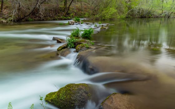 long exposure at the portuguese national park of Geres in Homem river. Amares, Portugal