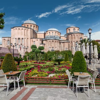 Zeyrek Mosque, or Molla Zeyrek Camii, 14th century Middle Byzantine architecture style mosque, formerly Monastery of the Pantokrator, suited in Fazilet street, Zeyrek district, Fatih, Istanbul, Turkey