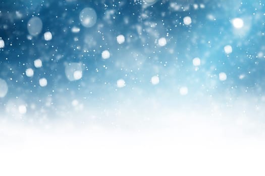 Winter holiday background with snowflakes cold winter sky with copy space, AI generated