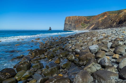 Cliffs in the Algarve West Coast, near Sagres, Portugal