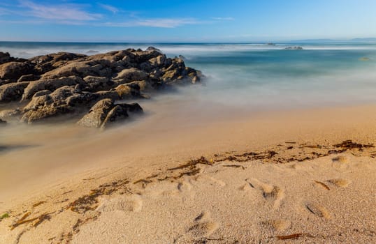 long exposure at the ocean in Povoa de Vazim, north of Portugal