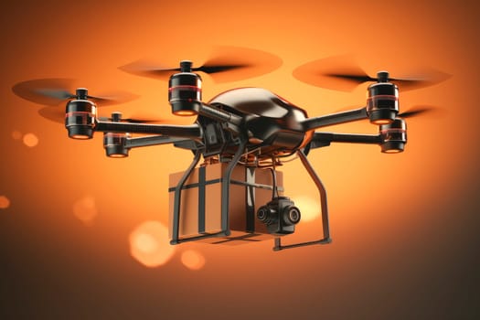 Drone for air delivery. Modern technologies. AI generated
