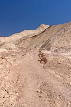 Desolate Hills in an Arid Arroyo at Zabriskie Point in Death Valley National Park in California