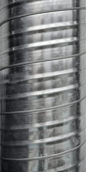 Industrial Metallic Ventilation System - Textured Pipe