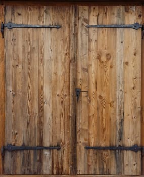 Aged Entrances: Vintage Wooden Double Door Entrance