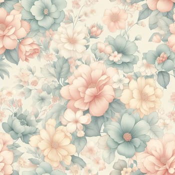 beautiful soft pastel flowers make a great floral background texture generative ai