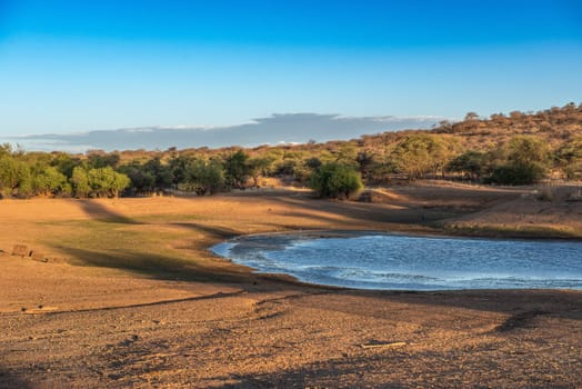 Dry savannah landscape in Erongo, Namibia