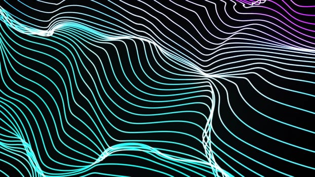 Abstract wave lines. Computer generated 3d render