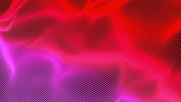 Abstract wave lines. Computer generated 3d render