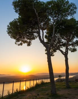 Sunset at the Port in Sibenik, Croatia