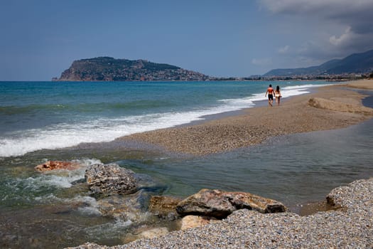 Alanya beach in Turkey, travel landscape