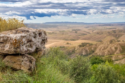 Landscape around the city of Volterra. Tuscany, Italy. Horizontally.