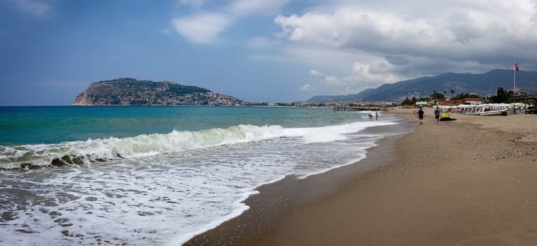 Alanya beach in Turkey, travel landscape