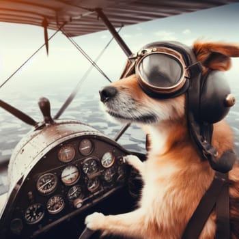 unsung hero of this small dog who flew a biplane during the first world war generative ai