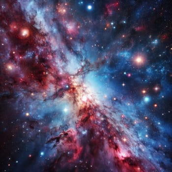 gorgeous space and twinkling stars background image with nebula gas cloud generative ai