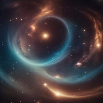 gorgeous space and twinkling stars background image with nebula gas cloud generative ai