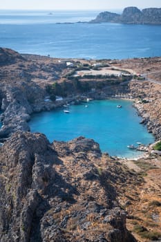 Famous and beautiful Lindos island in Dodecanese, near Rhodes, Greece