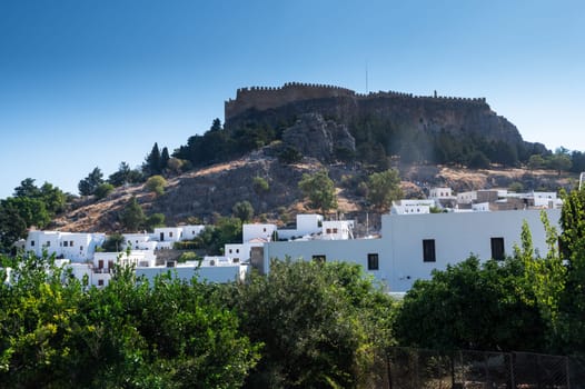 Famous and beautiful Lindos island in Dodecanese, near Rhodes, Greece