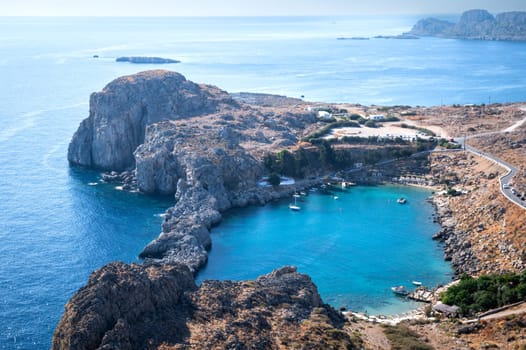 Famous and beautiful Lindos island in Dodecanese, near Rhodes, Greece