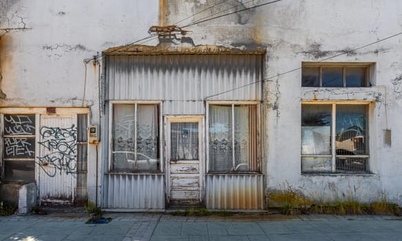 Typical houses in the port city of Puerto Natales, Patagonia, Chile
