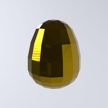 Golden egg isolated on white background 3d rendering