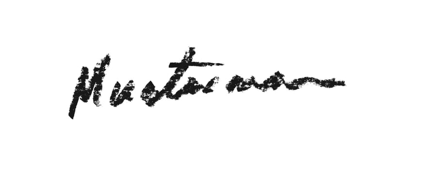 Handwritten signature with black pencil showing german Name Mustermann
