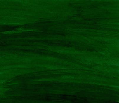 Handmade paintbrush texture with dark green color - Watercolor Background