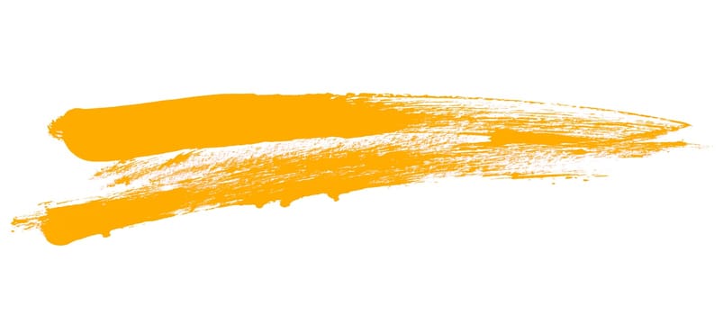 Dirty hand painted orange paintbrush stripe