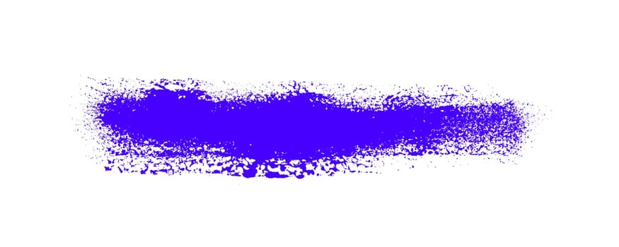Blue paintbrush stripe on white background