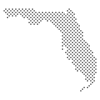 Dotted Map of American State Florida