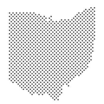 Dotted Map of American State Ohio