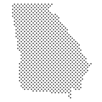 Dotted Map of American State Georgia
