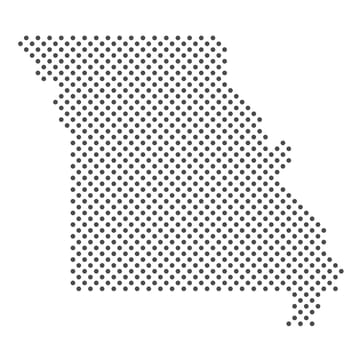 Dotted Map of American State Missouri