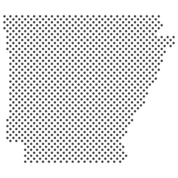 Dotted Map of American State Arkansas