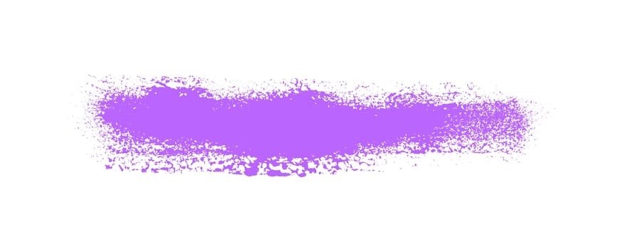 Purple paintbrush stripe on white background
