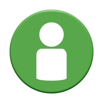 Green round Button with User Account icon
