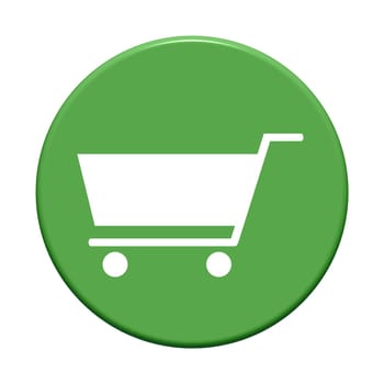 Green round Button with Shop icon