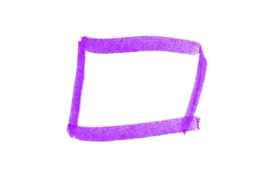 Sketch of purple hand painted rectangle box