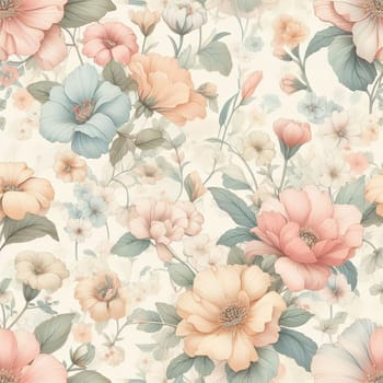 beautiful soft pastel flowers make a great floral background texture generative ai