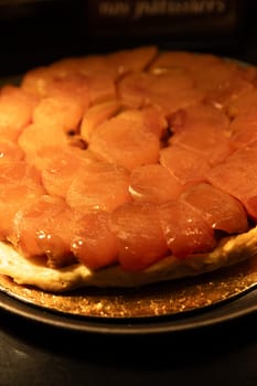 Traditional French Tarte Tatin with caramelized apples and crust